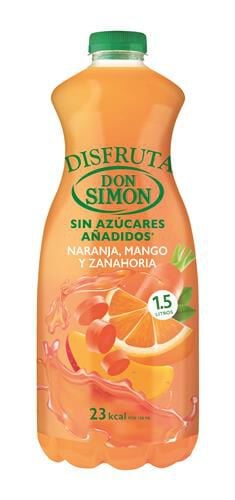 Néctar de naranja, mango y zanahoria Don Simón 1,5l