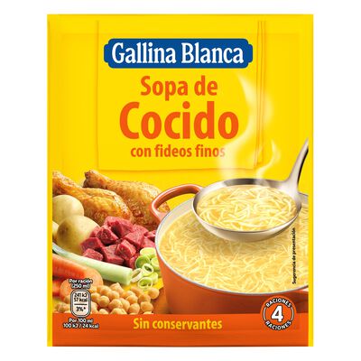 Sopa Gallina Blanca 72g cocido