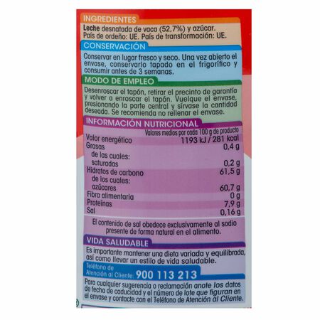 Leche condensada Alipende 450g desnatada sirve fácil