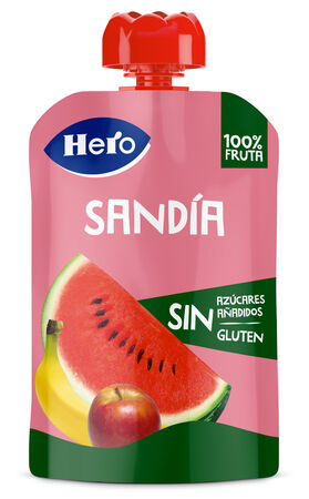Pouch Hero con manzana pl&aacute;tano y sand&iacute;a 110g