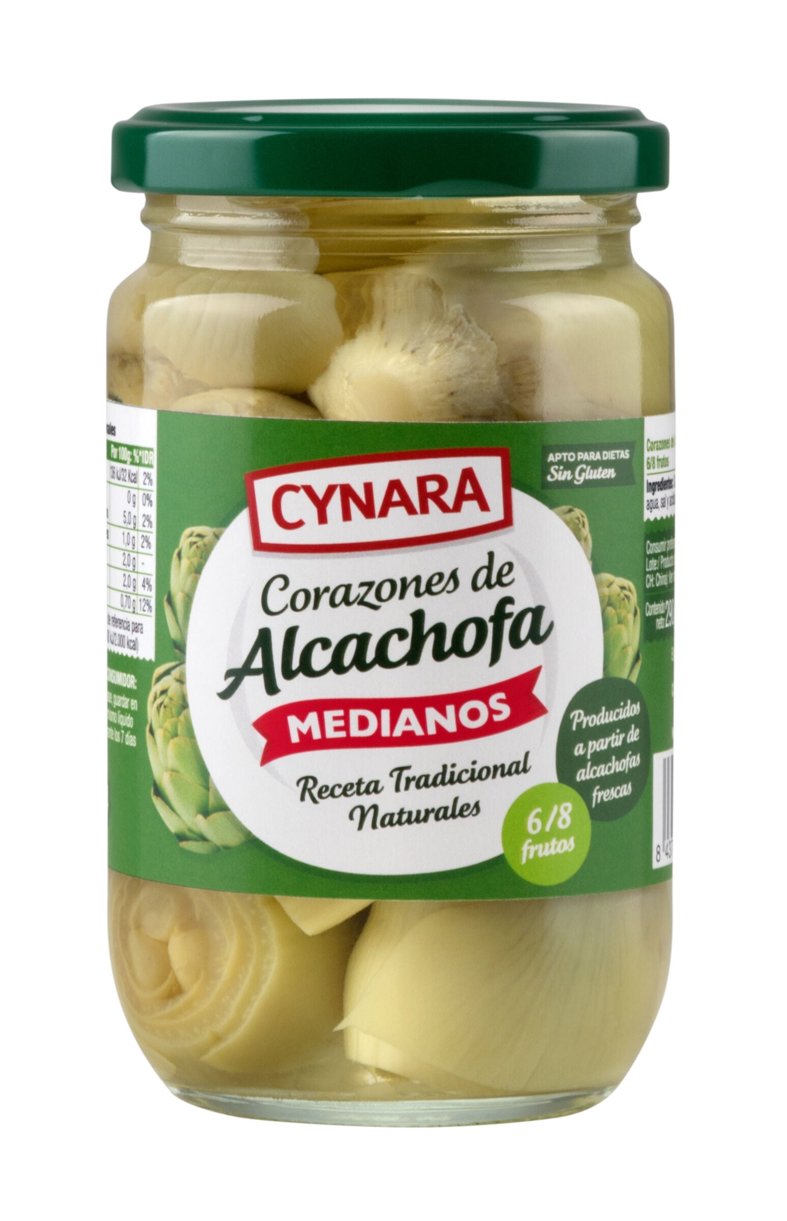 Corazones de alcachofa al natural CYNARA 6/8 290g