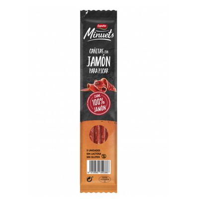 Jamón cañitas Minuets Espuña 40g