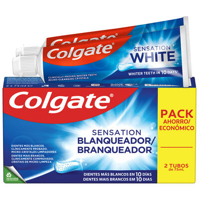 Pasta de dientes Colgate Sensation White Blanqueadora 2x75ml