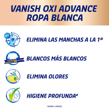 Quitamanchas polvo Vanish blanco 400g Oxi Advance
