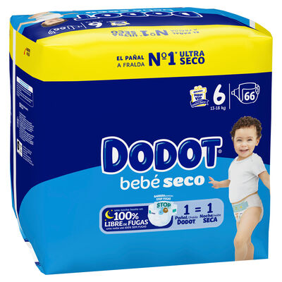 Pañal Dodot talla 6 66unidades