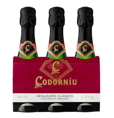 Cava seco benjamín Codorníu 3 uds