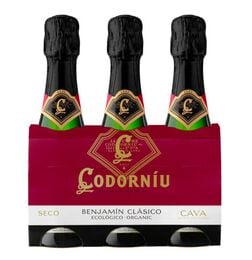 Cava seco benjamín Codorníu 3 uds