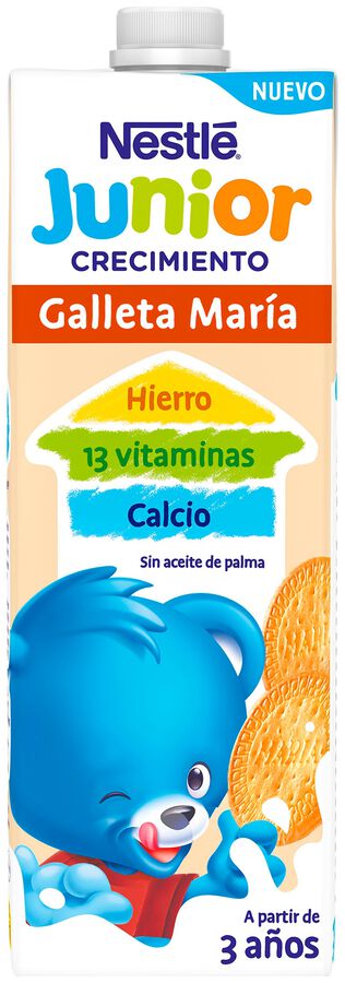 Leche crecimiento Nestl&eacute; junior galleta desde 36 meses 1l