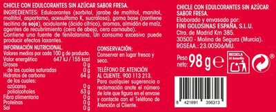 Chicle Alipende sin azúcar bote 98g fresa