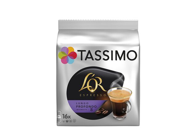 Café Tassimo l'or 16 álungo profondo intensidad 8
