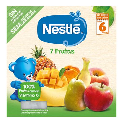 Preparado 7 frutas Nestlé sin gluten desde 6meses pack 4