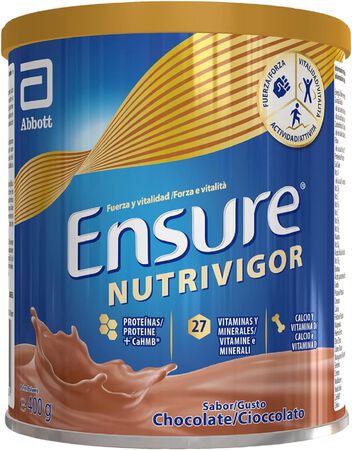 Complemento dietético de chocolate Nutrivigor Ensure 400 gr