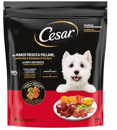 Alimento para perro con buey y ave Cesar 1,4 kg