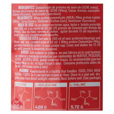 Proteína chocolate Whey 260g
