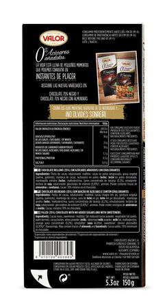 Chocolate negro 70% de cacao naranja s/gluten Valor 150g