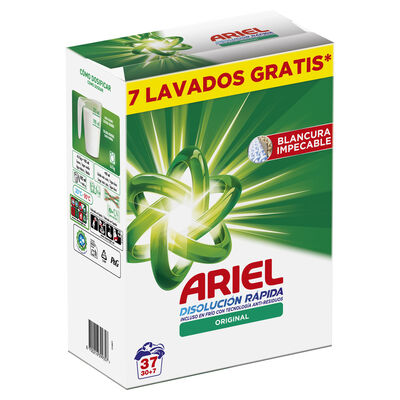 Detergente en polvo Ariel 37 lavados original