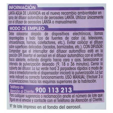 Ambientador automático Lanta recambio lavanda