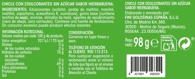 Chicle Alipende sin az&uacute;car bote 98g hierbabuena