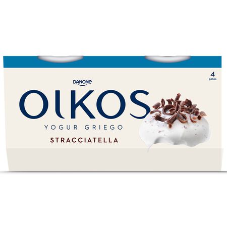Yogur estilo griego Oikos pack 4 stracciatella