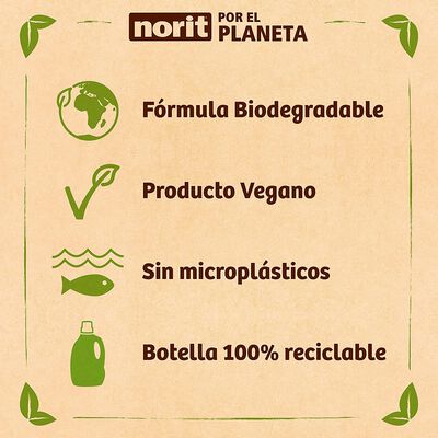 Detergente líquido Norit 35+18 Lavados Complet Ropa Siempre Como Nueva