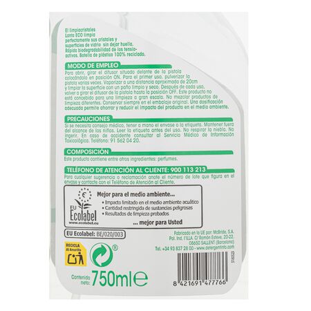Limpiacristales Lanta 750ml aroma tomillo y laurel