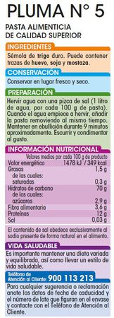 Pluma Alipende 1kg n&ordm;5