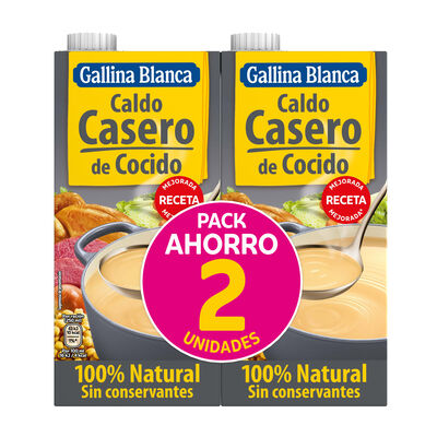 Caldo casero Gallina Blanca 1l pack-2 cocido