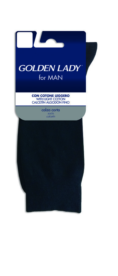 Calcet&iacute;n Algod&oacute;n Hombre Golden Lady Talla G Negro