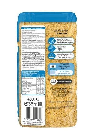 Fideos sin gluten Gallo 450g