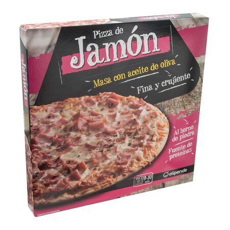 Pizza fina Alipende 350g jamón y queso