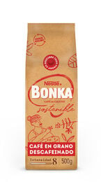 Café en grano tostado descafeinado Bonka 500g
