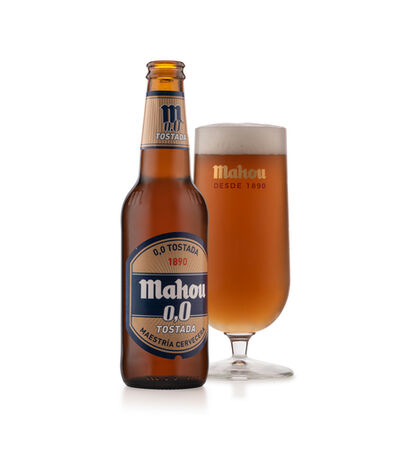 Cerveza sin alcohol Mahou 00 Tostada pack 12 latas 33cl