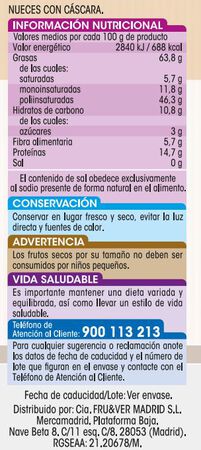 Nuez con c&aacute;scara Alipende 500g