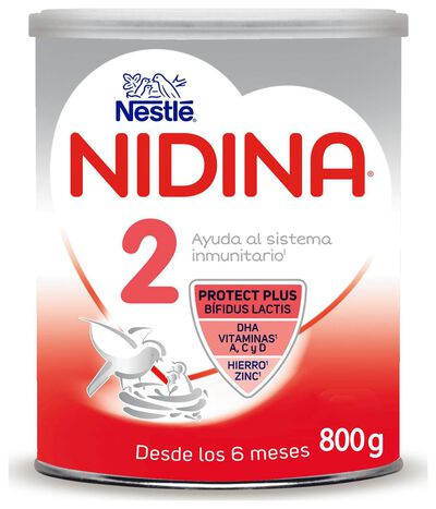 Leche continuación Nidina 2 Nestlé desde 6meses 800g