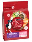 Alimento para perro PURINA ONE&reg; MEDIUM/MAXI >10kg Delicate Salm&oacute;n y Arroz 2,5kg