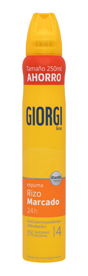 Espuma fijadora de cabello  Giorgi 200ml rizos mArcados
