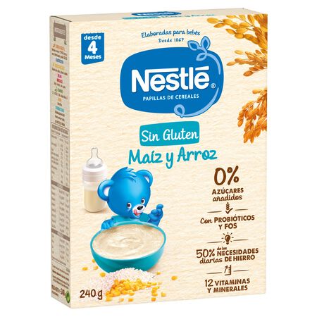 Papilla sin gluten Nestlé 240g maíz y arroz