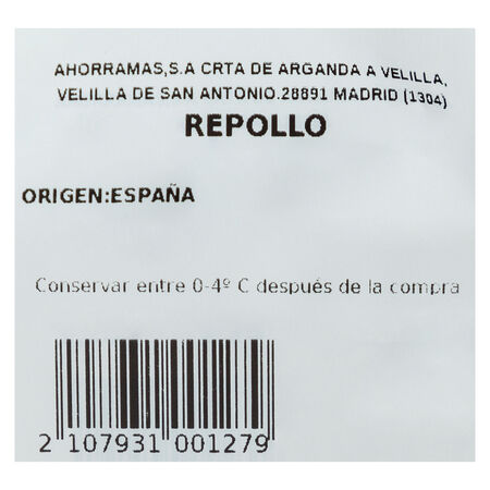 Medio repollo 700g aproximadamente
