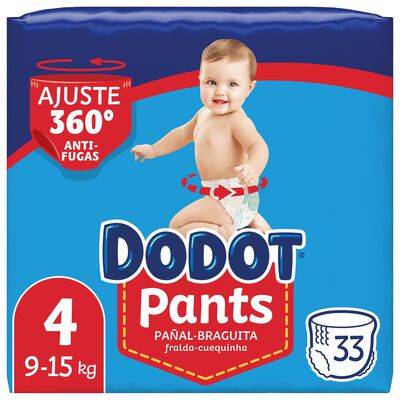 Pañales braga Dodot Pants talla 4 9-15kg 33 uds
