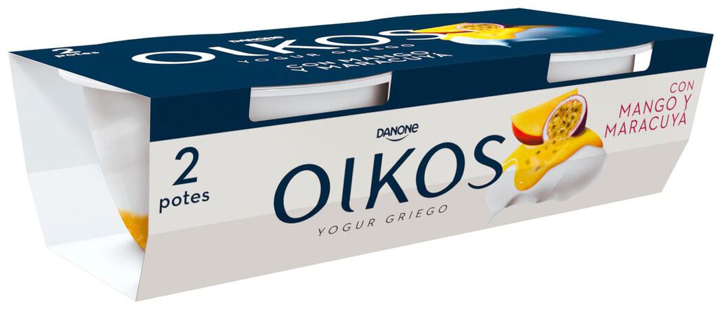 Yogur estilo griego Oikos pack 2 mango maracuyá