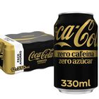 Refresco cola Coca-Cola 33cl pack lata 12 zero az&uacute;car zero cafe&iacute;na