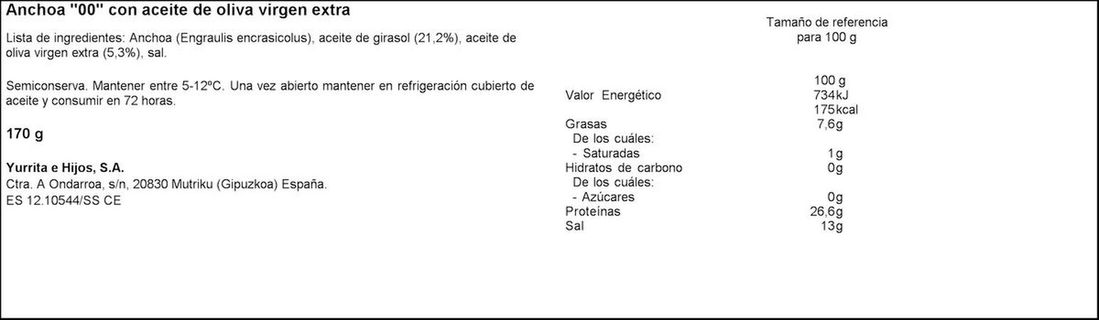 Anchoa Lorea 125g "00" aceite oliva virgen