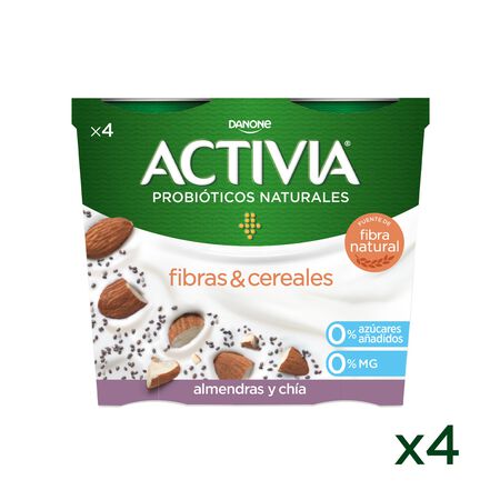 Bífidus probiótico Activia 0% pack 4 chia y almendras