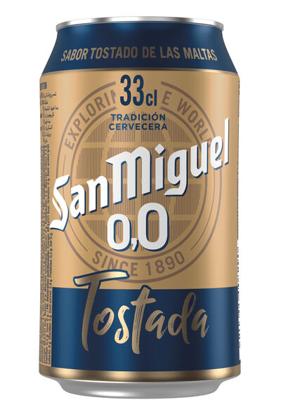 Cerveza sin alcohol San Miguel 00 Tostada 33cl
