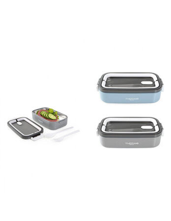 Fiambrera de plástico y acero thermosport rectangular 700ml