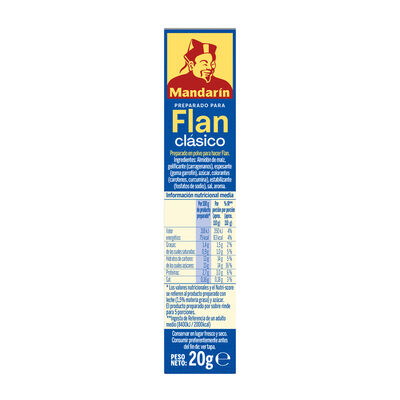 Preparado para Flan cl&aacute;sico Mandar&iacute;n20 g