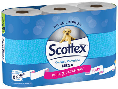 Papel higiénico Scottex 6 rollos mega doble rollo