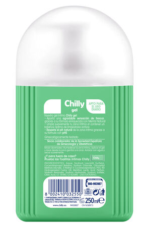 Jabon íntimo Chilly 250ml gel fórmula fresca