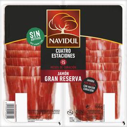 Jamón curado gran reserva cuatro estaciones Navidul 106g