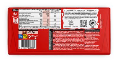 Chocolate con leche Nestl&eacute; Extrafino tableta 125g